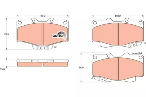 Brake Pad Set, disc brake