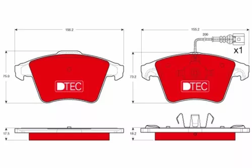 TRW Brake Pad Set, disc brake (GDB1556DTE)