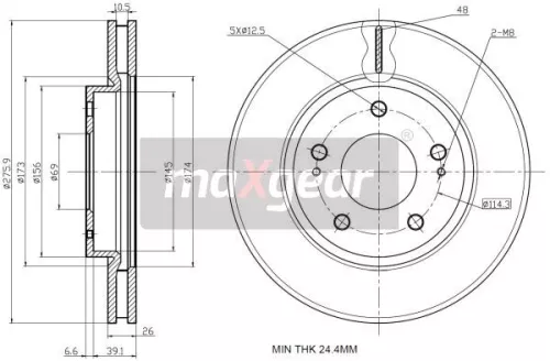 MAXGEAR Brake Disc (19-2388)