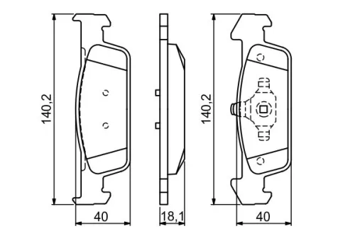 BOSCH Brake Pad Set, disc brake (0986494697)