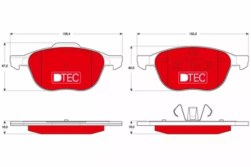 TRW Brake Pad Set, disc brake (GDB1583DTE)