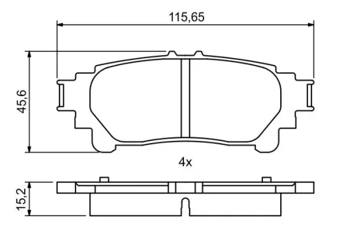BOSCH Brake Pad Set, disc brake (0986494873)