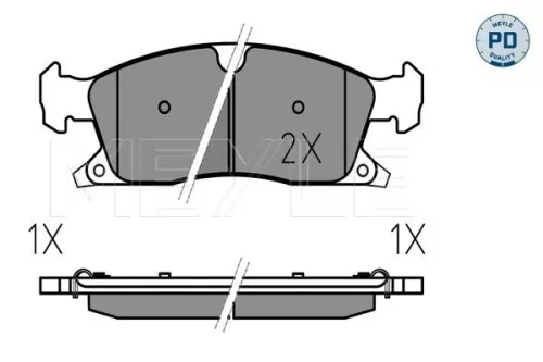 MEYLE Brake Pad Set, disc brake (0252519021/PD)