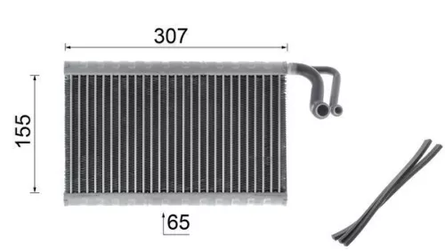 MAHLE Evaporator, air conditioning (AE68000P)