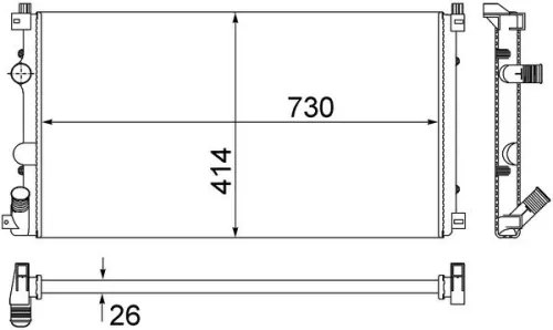 Radiator, engine cooling