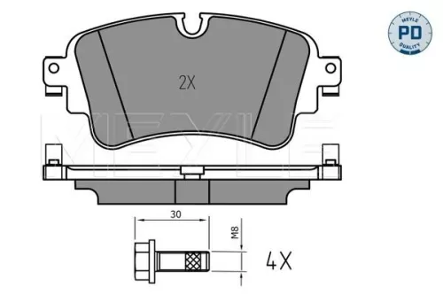 MEYLE Brake Pad Set, disc brake (0252230817/PD)