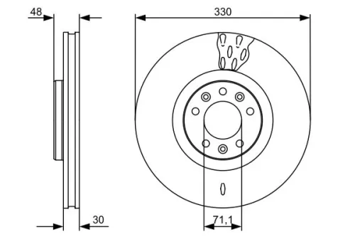 BOSCH Brake Disc (0986479529)