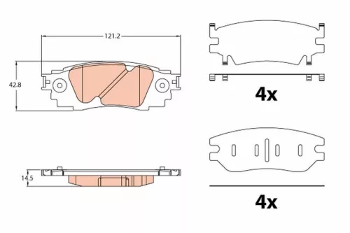 TRW Brake Pad Set, disc brake (GDB2183)