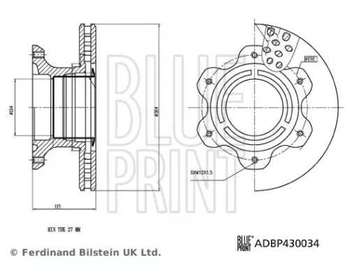 BLUE PRINT Brake Disc (ADBP430034)