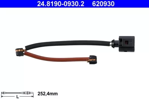 Warning Contact, brake pad wear