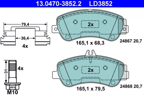 Brake Pad Set, disc brake