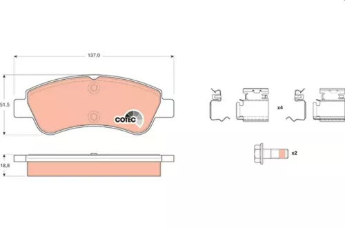 TRW Brake Pad Set, disc brake (GDB1677)