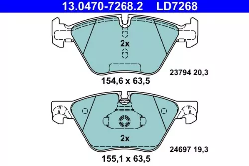 1x Brake Pad Set, disc brake