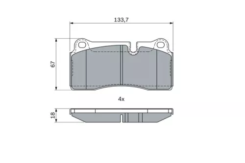 BOSCH Brake Pad Set, disc brake (0986494957)