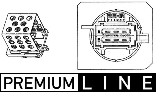 Resistor, interior blower
