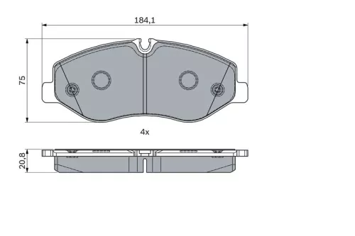 BOSCH Brake Pad Set, disc brake (0986494914)
