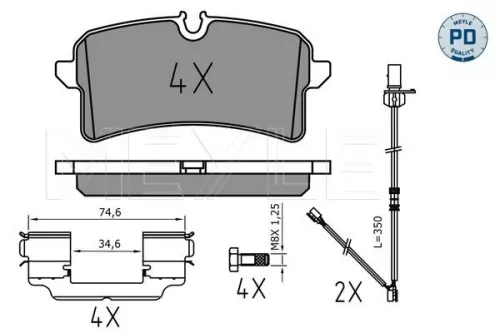 MEYLE Brake Pad Set, disc brake (0252464317/PD)