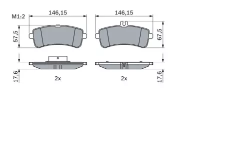 BOSCH Brake Pad Set, disc brake (0986494763)