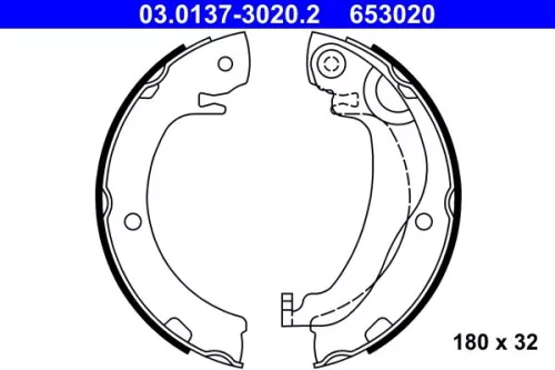 Brake Shoe Set, parking brake