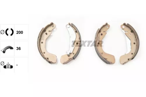 TEXTAR Brake Shoe Set (91062500)