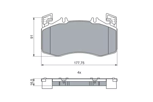 BOSCH Brake Pad Set, disc brake (0986460024)