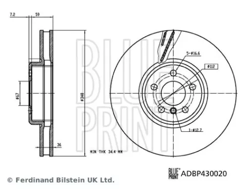 BLUE PRINT Brake Disc (ADBP430020)