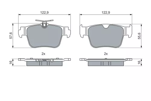BOSCH Brake Pad Set, disc brake (0986460074)