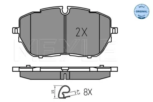 MEYLE Brake Pad Set, disc brake (0252221818)