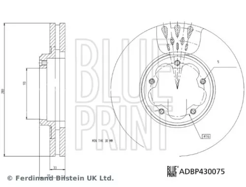 BLUE PRINT Brake Disc (ADBP430075)