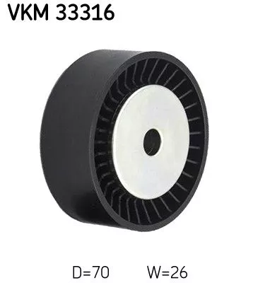 SKF Deflection/Guide Pulley, V-ribbed belt (VKM33316)