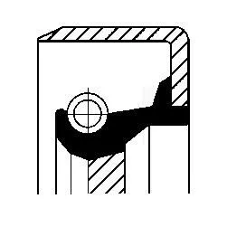 CORTECO Shaft Seal, crankshaft (12011455B)
