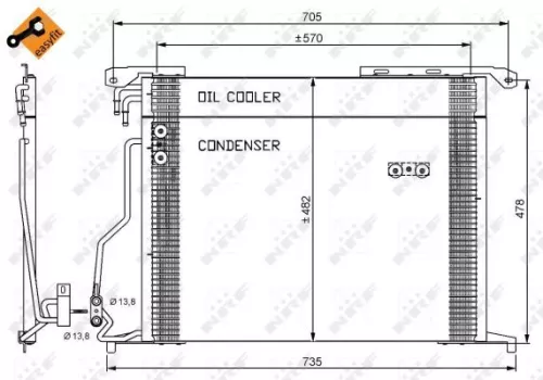 NRF Condenser, air conditioning (35578)