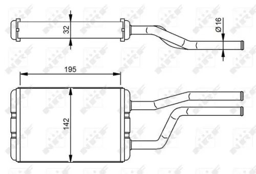 NRF Heat Exchanger, interior heating (58358)