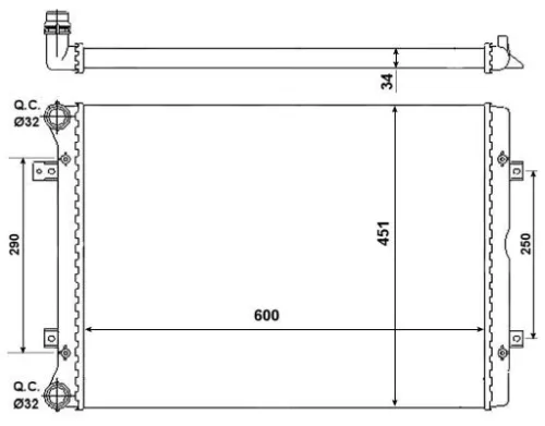 NRF Radiator, engine cooling (53022)