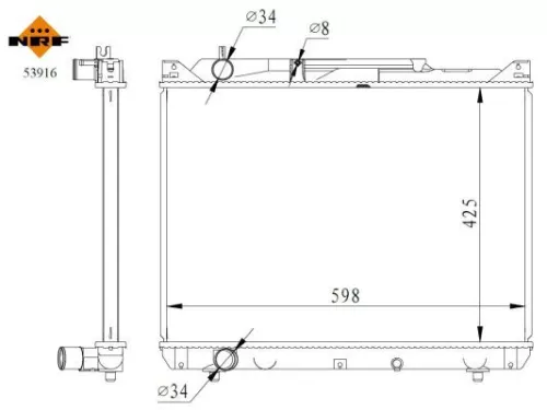 NRF Radiator, engine cooling (53916)