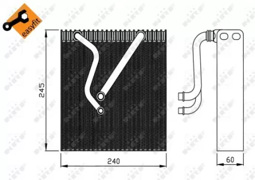 NRF Evaporator, air conditioning (36109)