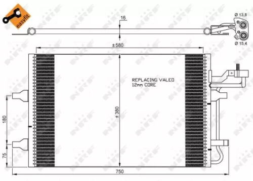 NRF Condenser, air conditioning (35842)