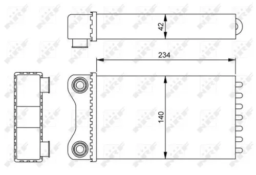 NRF Heat Exchanger, interior heating (54252)