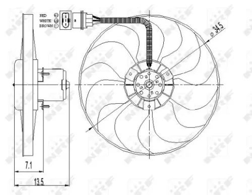 NRF Fan, engine cooling (47397)