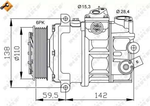 NRF Compressor, air conditioning (32147)