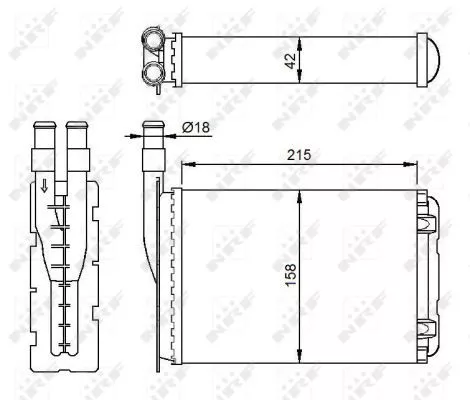NRF Heat Exchanger, interior heating (507339)