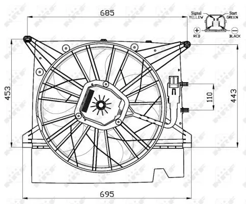 NRF Fan, engine cooling (47462)