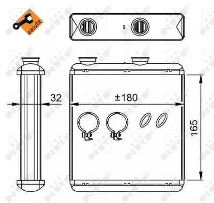 NRF Heat Exchanger, interior heating (54298)