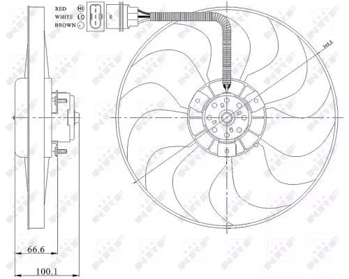 NRF Fan, engine cooling (47204)