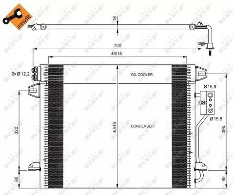 NRF Condenser, air conditioning (35928)