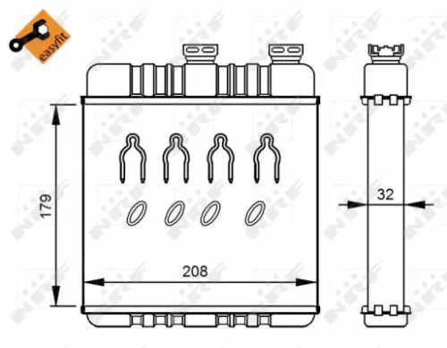 NRF Heat Exchanger, interior heating (54279)