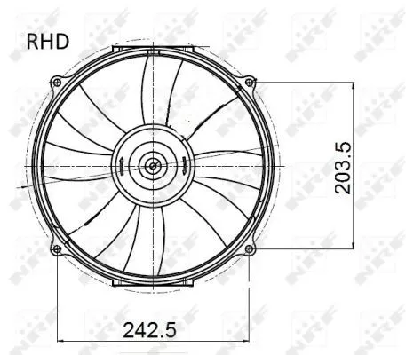 NRF Fan, engine cooling (47045)