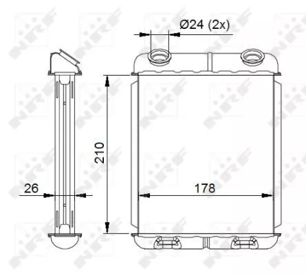 NRF Heat Exchanger, interior heating (53669)