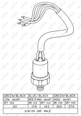 NRF Pressure Switch, air conditioning (38918)