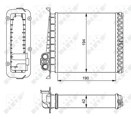 NRF Heat Exchanger, interior heating (54284)